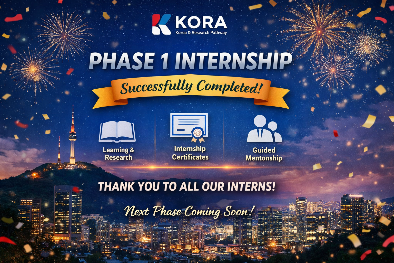 Phase 1 of the KORA Internship Program Successfully Completed